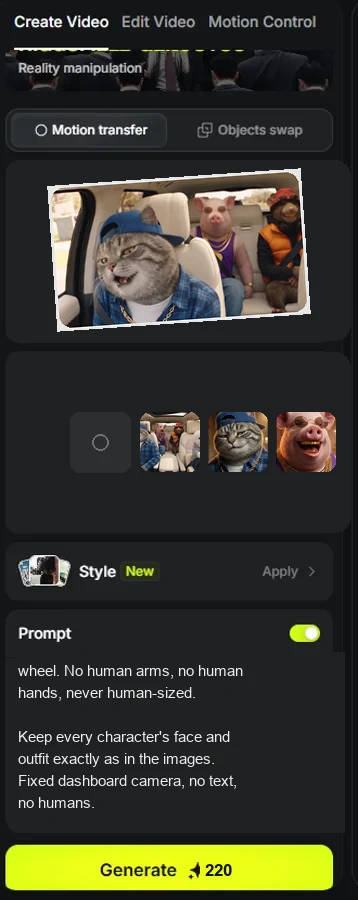 Higgsfield Genjutsu screen
