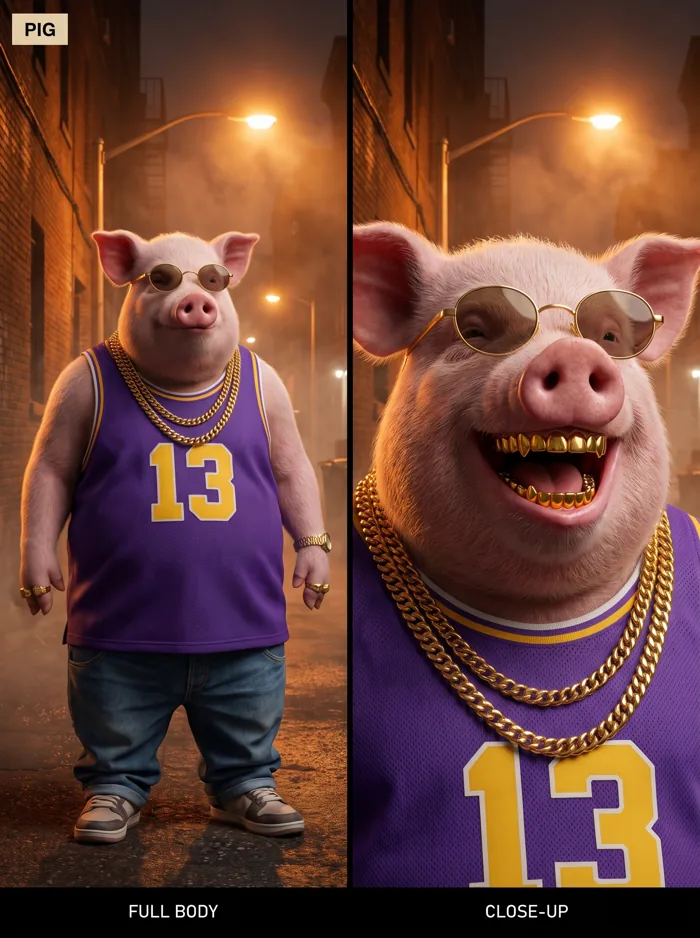 GOLD OINK the pig