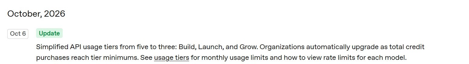OpenAI API 변경 기록 · 10월 6일