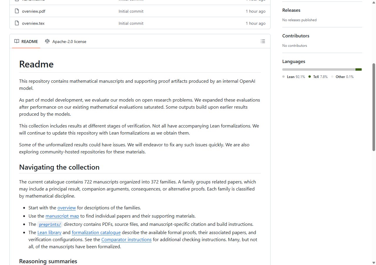 GitHub openai/math · 원고 722편, 372개 묶음 안내