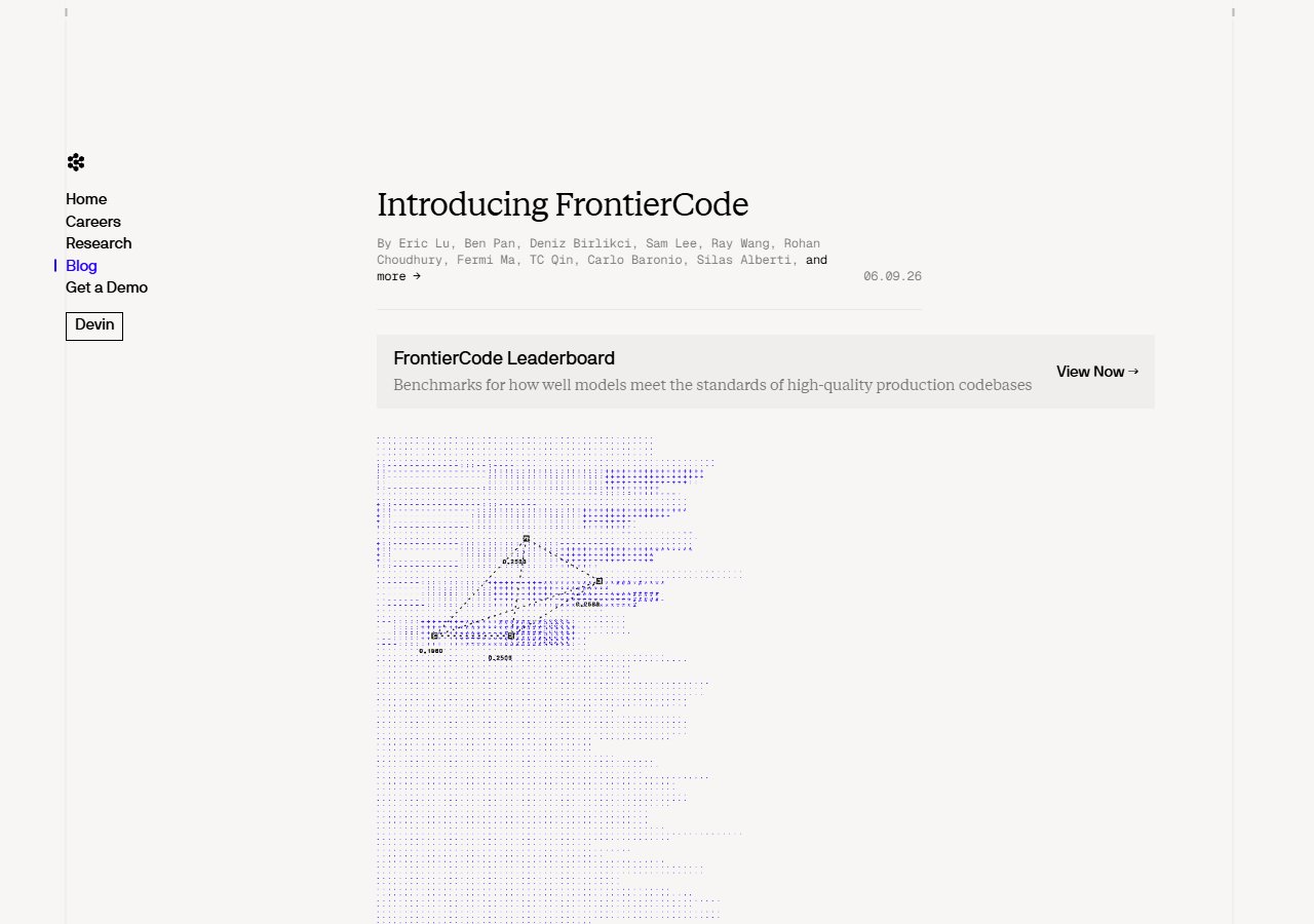 Cognition 공식 블로그 — Introducing FrontierCode