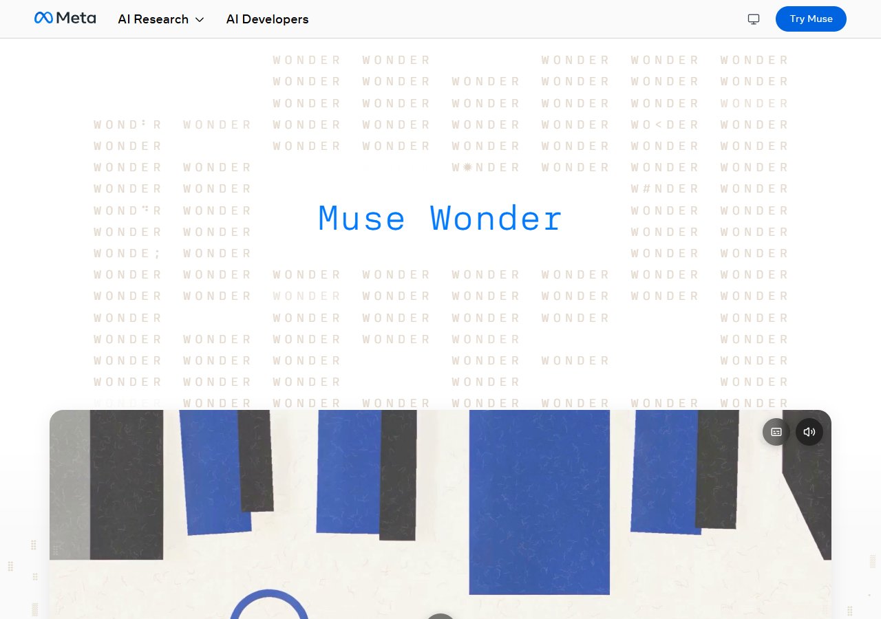 Meta AI Research 공식 블로그 · Muse Wonder